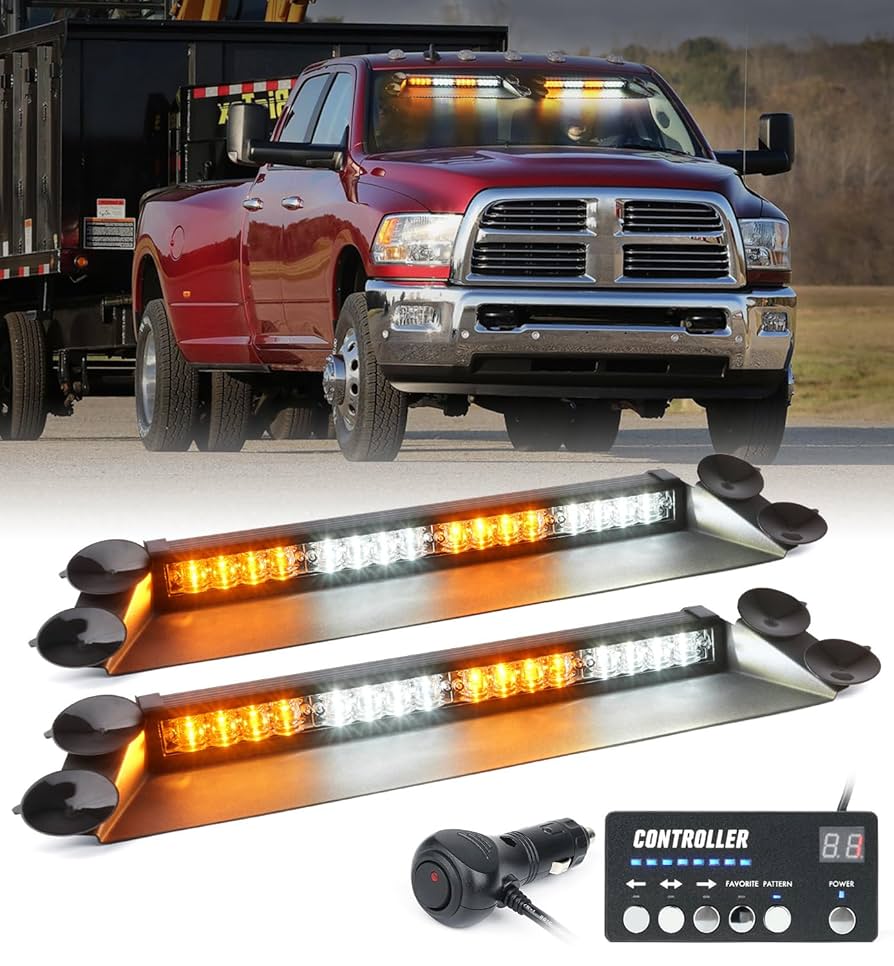 トップス LUCENCY Amazon.com: LUMENIX LED Emergency Dash Strobe Lights Bar w